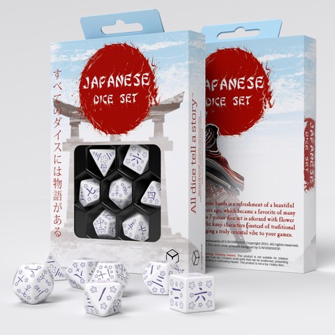 JAPANESE DICE SET - BLUE	STAR LOTUS (7)