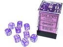 Borealis 12mm d6 purple/ white Luminary Dice Block