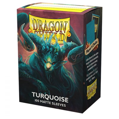 Dragon Shield Standard size Matte Sleeves Turquoise 'Atebeck' (100 Sleeves)