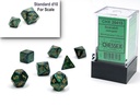 Scarab® Mini-Polyhedral Jade/gold 7-Die Set