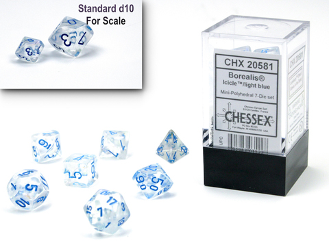 Borealis Mini-hedral Icicle/light blue Luminary 7-Die Set
