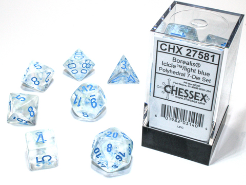 Borealis® Polyhedral Icicle/light blue Luminary
