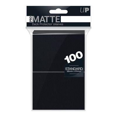 UP - Standard Sleeves: Black [Matte] (100 Sleeves)