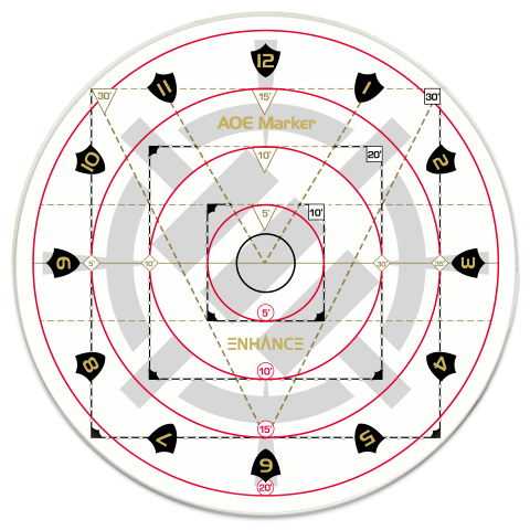 ENHANCE Spell AoE Damage Marker for Tabletop RPG Games