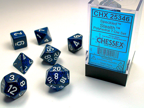 SPECKLED STEALTH POLYHEDRAL 7 Dice