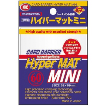 KMC Small Sleeves - Hyper MAT mini White (60 Sleeves)