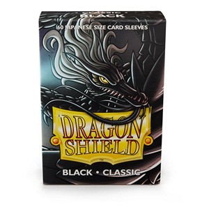 Dragon Shield Japanese Art Sleeves - Classic Black (60 Sleeves)