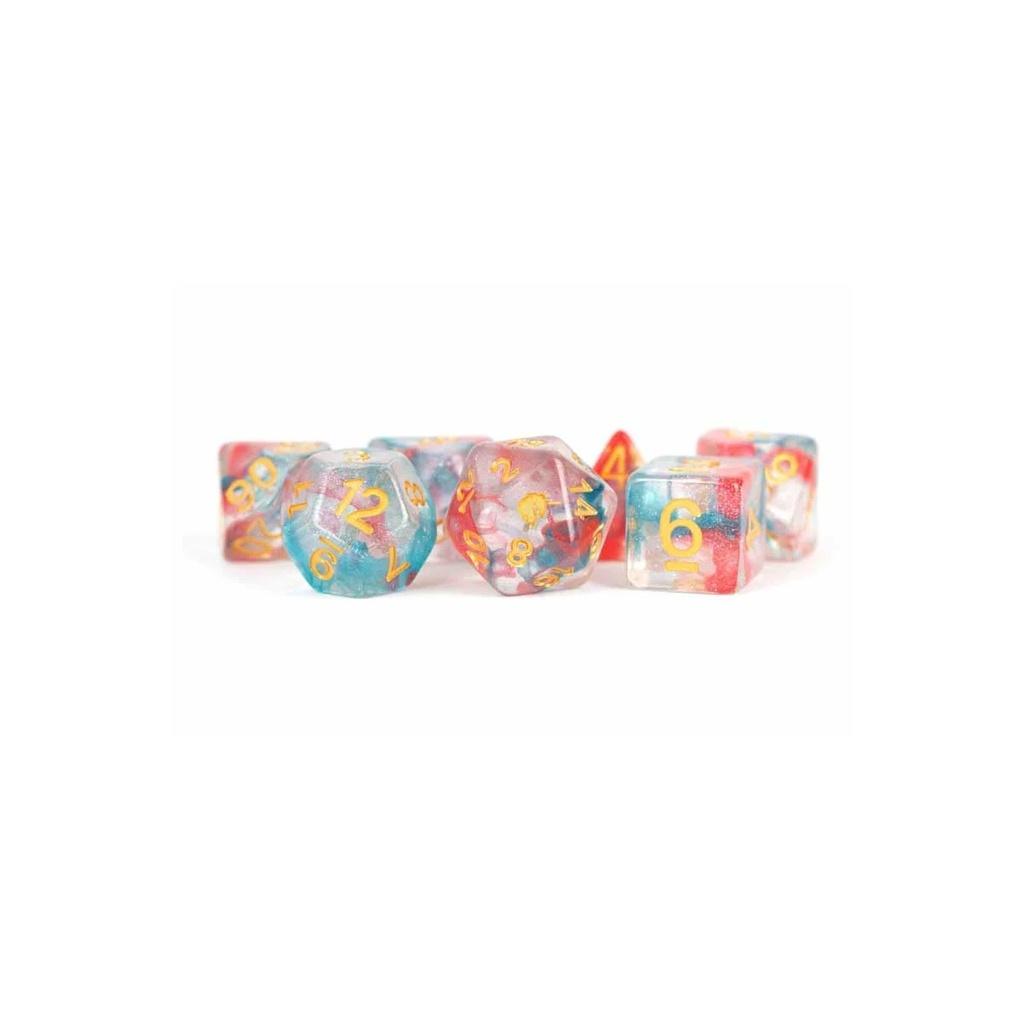 16mm Resin Polyhedral Dice Set: Unicorn Astral Swell