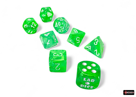 Nebula Polyhedral Gelatinous/white 7-Die Set (with bonus die)