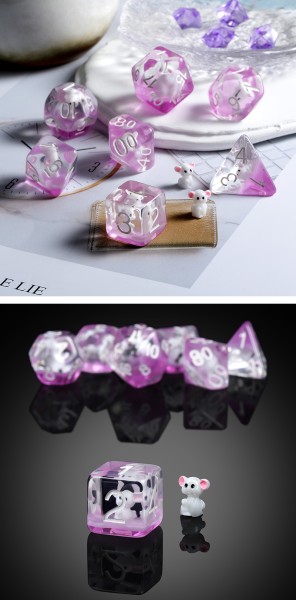 Resin Dice Set - Mouse 7 Die