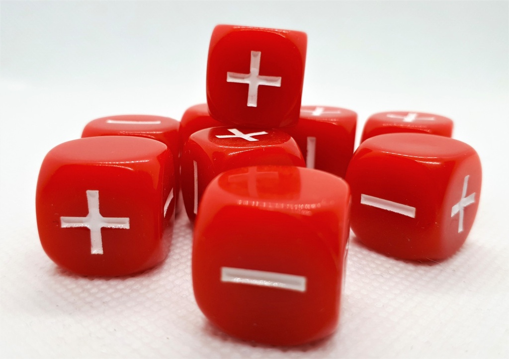 Würfelset: Fate/Fudge Red (12)