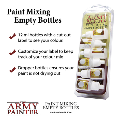 [2110000098353] Paint Mixing Empty Bottles