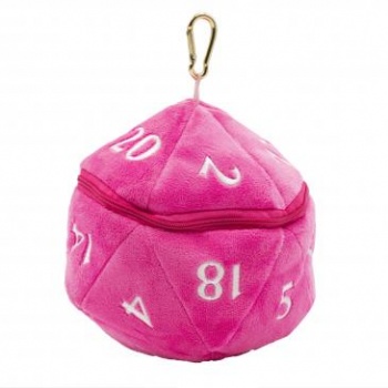 [2110000100209] UP - D20 Plush Dice Bag Hot Pink