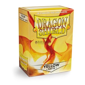 [2110000022600] Dragon Shield Standard Sleeves - Matte Yellow (100 Sleeves)