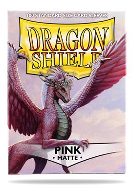 [2110000022518] Dragon Shield Standard Sleeves - Matte Pink (100 Sleeves)