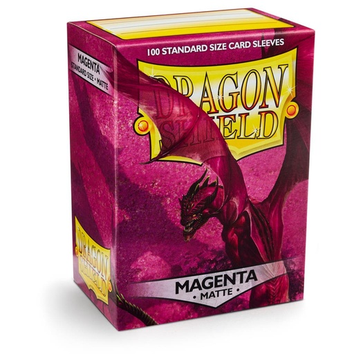 [2110000022754] Dragon Shield Standard Sleeves - Matte Magenta (100 Sleeves)