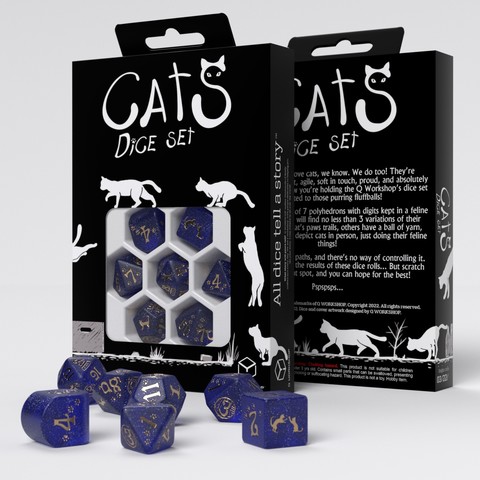[2110000147983] CATS Modern Dice Set: Meowster