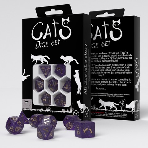 [2110000148447] CATS Dice Set: Purrito 