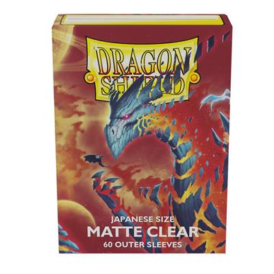 [2110000150440] Dragon Shield Japanese Size Matte Clear Outer Sleeves - Clear Cosmere (60 Sleeves)