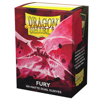 [2110000150976] Dragon Shield Dual Matte Sleeves - Fury 'Alaric, Crimson King' (100 Sleeves)