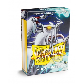 [2110000029678] Dragon Shield Small Sleeves - Japanese Matte White (60 Sleeves)
