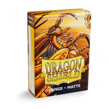 [2110000029753] Dragon Shield Small Sleeves - Japanese Matte Orange (60 Sleeves)
