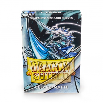 [2110000029739] Dragon Shield Small Sleeves - Japanese Matte Clear (60 Sleeves)