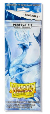 [2110000163310] Dragon Shield Standard Perfect Fit Sealable Sleeves - Clear (100 Sleeves)
