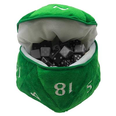 [2110000168292] UP - D20 PLUSH DICE BAG Green
