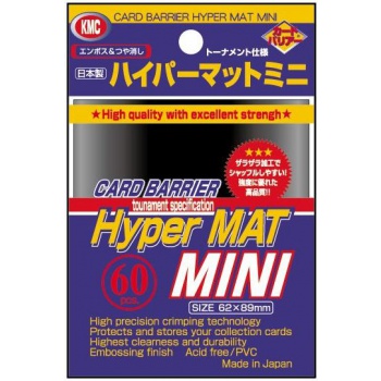 [2110000035358] KMC SLEEVES MINI 60 PCS. HYPER MAT MINI BLACK