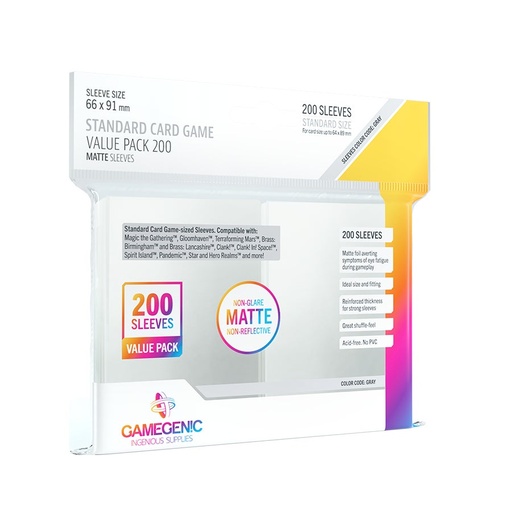 [2110000179021] Matte Standard Card Game Sleeve Value Pack 200