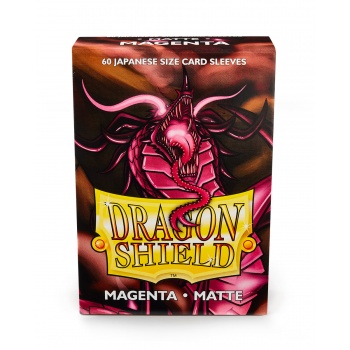 [2110000036867] Dragon Shield Japanese Matte Sleeves - Magenta (60 Sleeves)