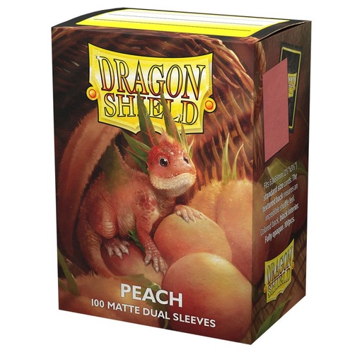 [2110000180966] Dragon Shield Standard Matte Dual Sleeves - Peach Piip (100 Sleeves)