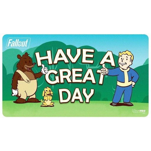 [P0042589] UP - Fallout: Playmat: Vault Boy - Have a Great Day Playmat