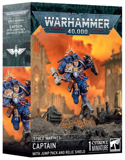 [2110000193768] Space Marines: Captain with Jump Pack & Relic Shield