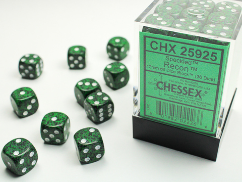 [2110000054908] Speckled 12mm d6 Recon Dice Block (36 dice)